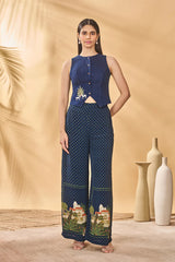Paw-Tree Denim Waistcoat Trouser Set