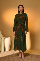 Olive Green Chirpy Dress
