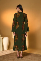 Olive Green Chirpy Dress