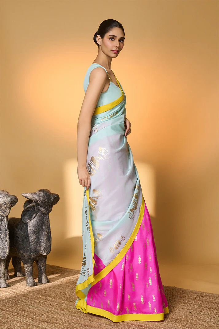 Powder Blue Toffee Saree