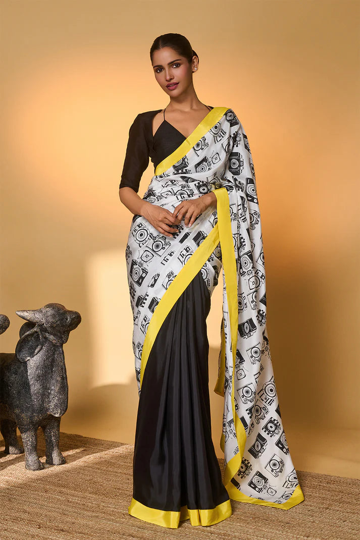 Yellow Camera Saree