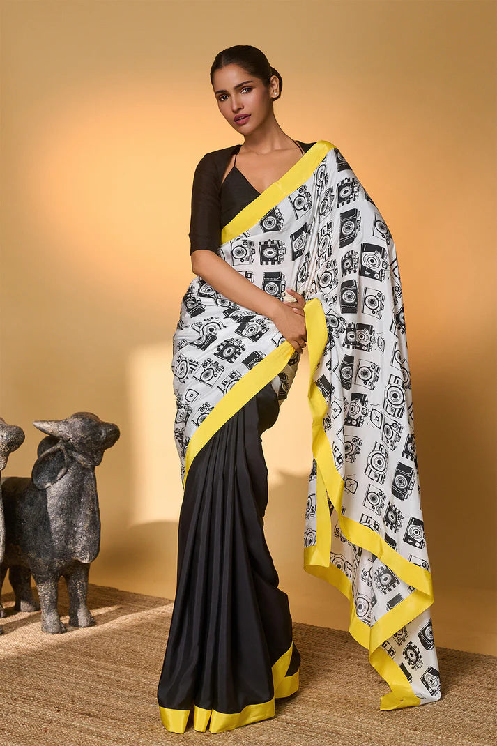 Yellow Camera Saree