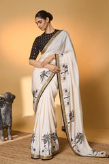 Ivory Tropical Nandi Saree