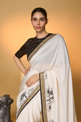 Ivory Tropical Nandi Saree