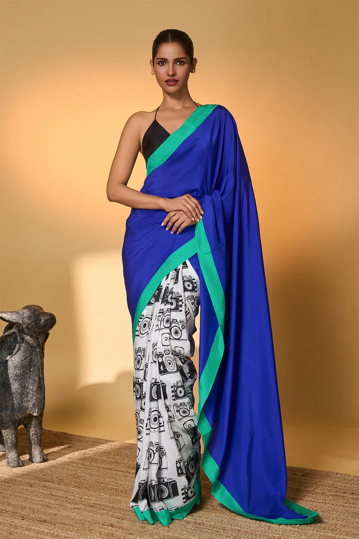 Electric Blue Camera Saree