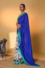 Electric Blue Camera Saree