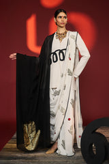 Ecru Palm Theory Saree