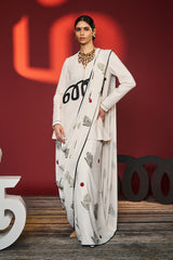 Ecru Palm Theory Saree