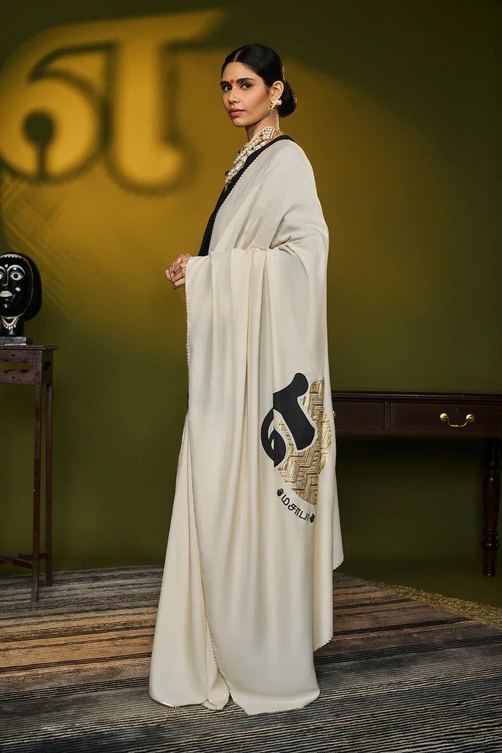 Call Me Masaba Saree With Black Tamil Jacket Set