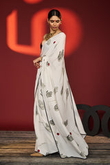 Ecru Palm Theory Saree
