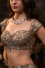 ZARREEN Earthwood Lehenga Set