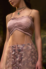 AMORA Strappy top plazzo set