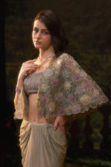 NAAZ Drape Skirt Set