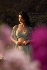 ELARA Aqua Blue Cape Set