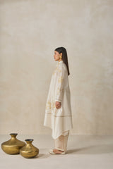 Chanderi Assymmetrical Kurta With Pant Set