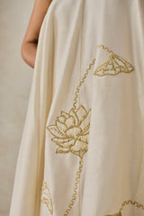 Chanderi Offshoulder Kurta With Pant Set