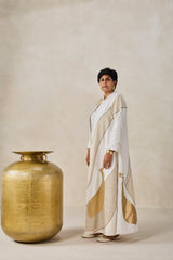 Chanderi Long Jacket Style Kurta With Pant Set