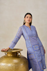 Gold Chanderi Patch Work Kurta & Salwar