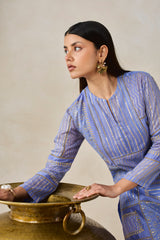 Gold Chanderi Patch Work Kurta & Salwar