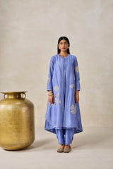 Chanderi Jacket Style Kurta With Pant Set