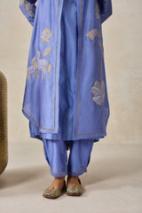 Chanderi Jacket Style Kurta With Pant Set