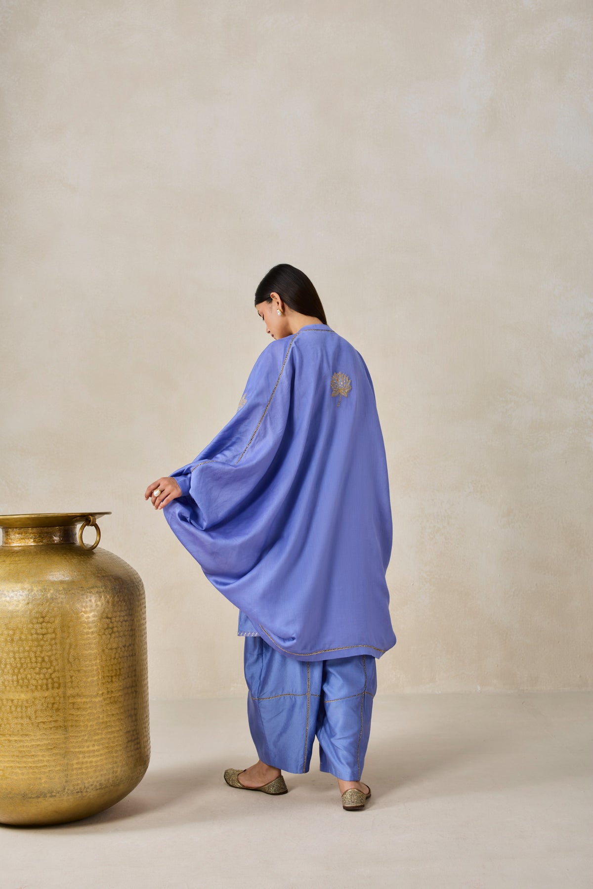 Chanderi Jacket Style Kurta With Salwar Set