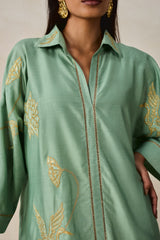 Chanderi Shirt Kurta With Salwar Set