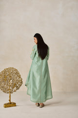 Chanderi Jacket Style Kurta With Pant Set