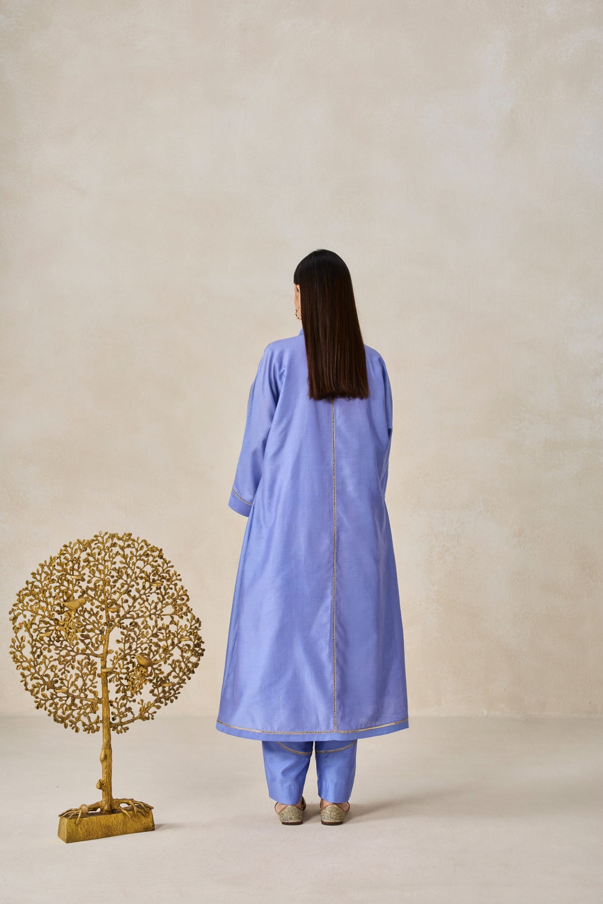 Chanderi Shirt Kurta With Salwar Set