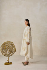 Chanderi Jacket Style Kurta With Pant Set