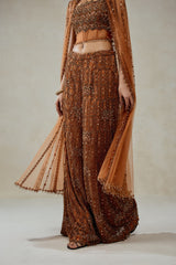 Copper Cape With Sharara Set