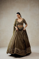 Mehendi Green Lehenga Set