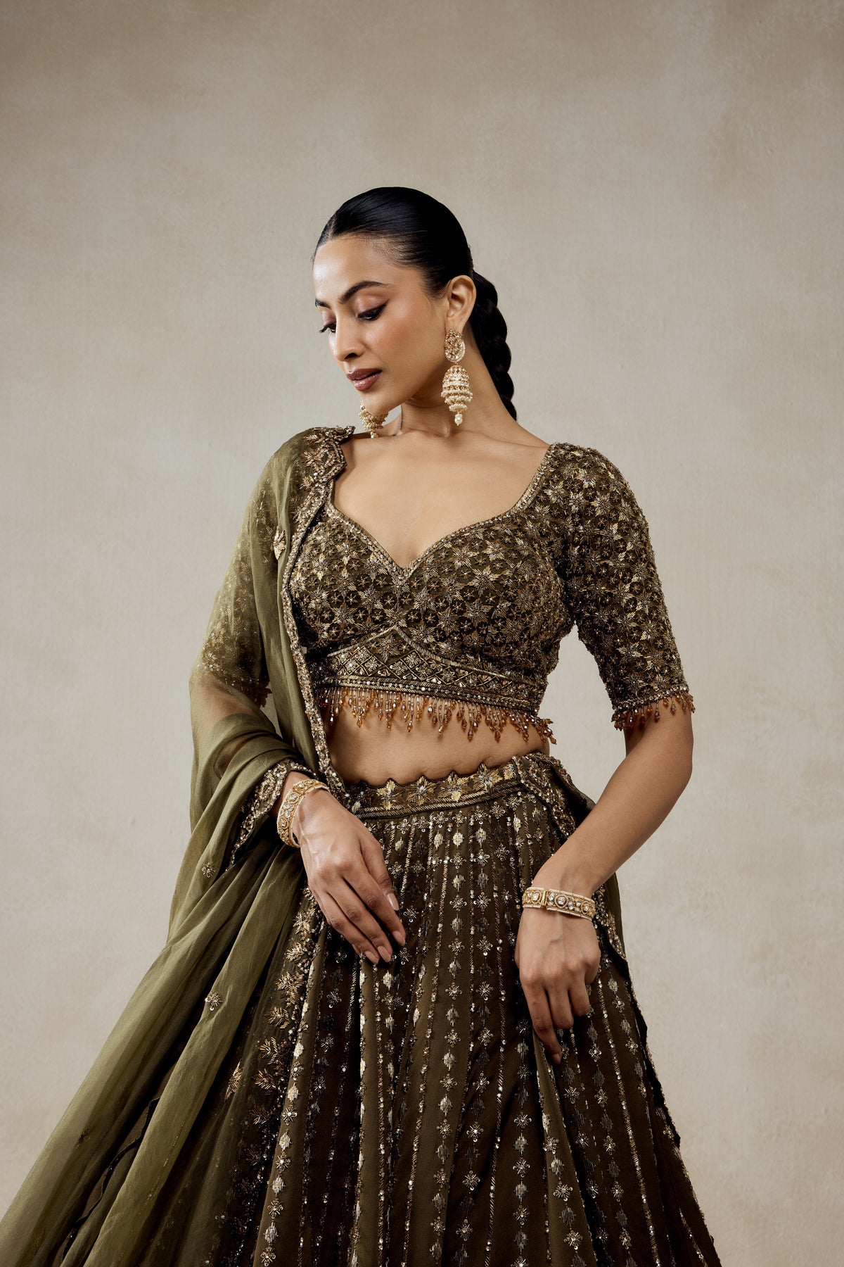 Mehendi Green Lehenga Set