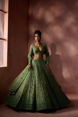 SAGE GREEN LEHENGA SET