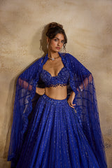 ELECTRIC BLUE LEHENGA CHOLI DUPATTA