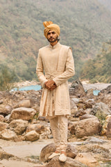 Soft Peach Legacy Sherwani Set