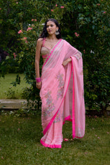 HASEENA PINK SAREE