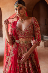 Cardinal Bandish Lehenga