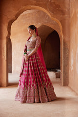 Fuschia Tarrunum Lehenga