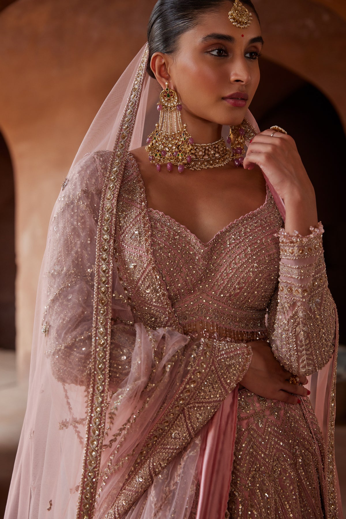 Rose Pink Koyal Lehenga