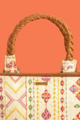 Nadia Mirror Embroidered Handbag - Multicolor