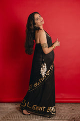 Black Madras Muse Saree 2
