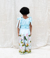 Printed Crop Top with Plazo