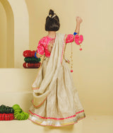 Pink Aangi Choli with Lehenga Set