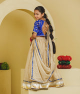 Blue Aangi Choli with Lehenga Set