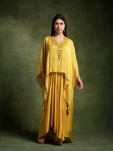 Chrome Yellow Chinon Skirt with Kimono