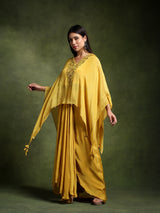 Chrome Yellow Chinon Skirt with Kimono