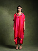 Silk Long Kaftan with Pants