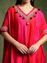 Silk Long Kaftan with Pants