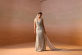SAGE BLUE CORSET SKIRT SET